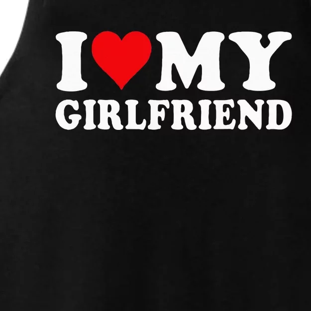 I Love My Girlfriend I Heart My Girlfriend I Love My GF Ladies Tri-Blend Wicking Tank