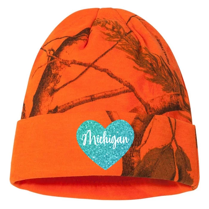 I Love Michigan Usa Heart Gift Kati - 12in Camo Beanie