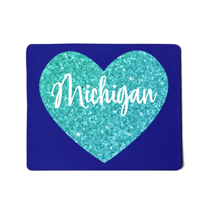 I Love Michigan Usa Heart Gift Mousepad