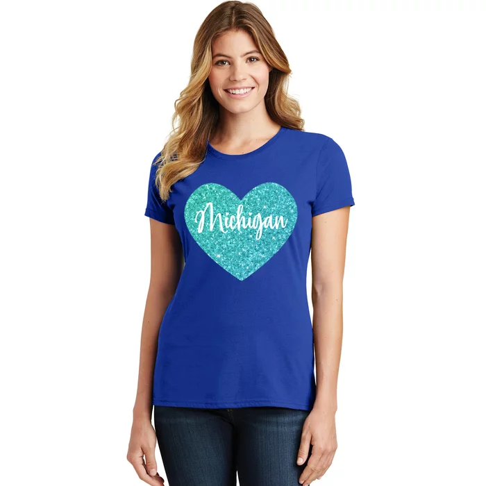 I Love Michigan Usa Heart Gift Women's T-Shirt