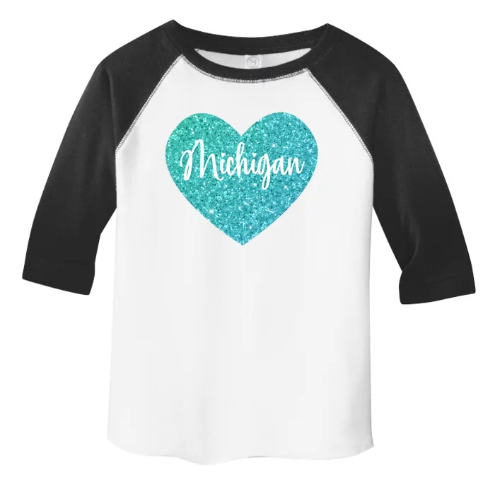 I Love Michigan Usa Heart Gift Toddler Fine Jersey T-Shirt