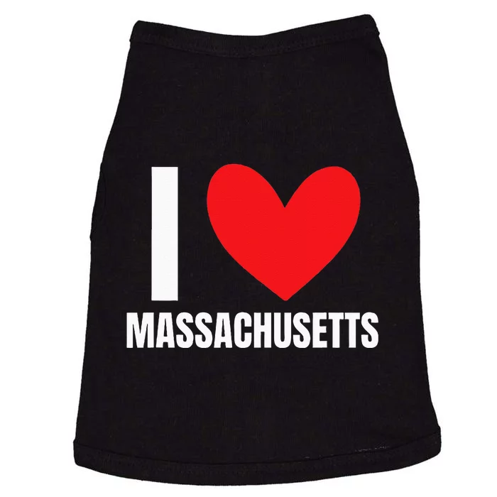 I Love Massachusetts State Boston Worcester New England Doggie Tank