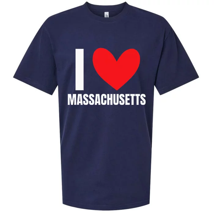 I Love Massachusetts State Boston Worcester New England Sueded Cloud Jersey T-Shirt