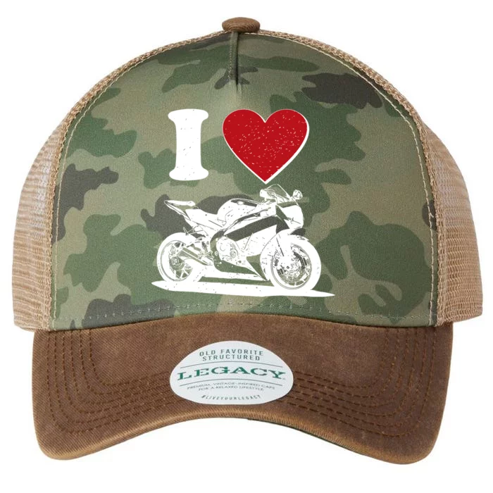 I Love Motorcycles Legacy Tie Dye Trucker Hat