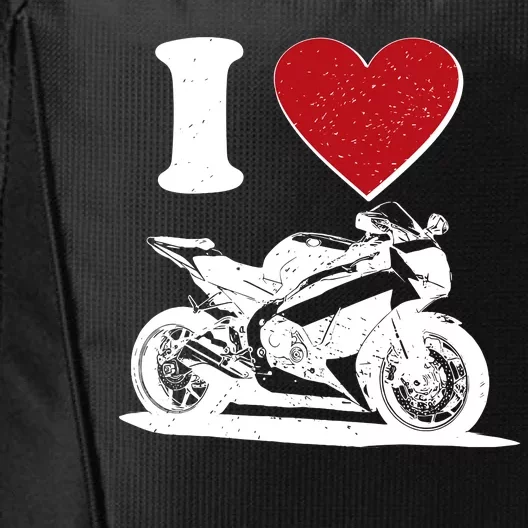 I Love Motorcycles City Backpack