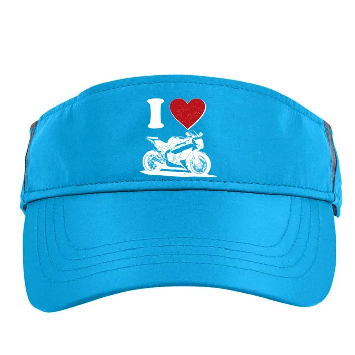 I Love Motorcycles Adult Drive Performance Visor