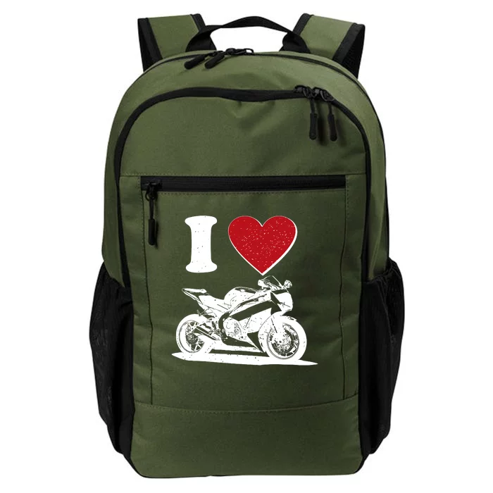 I Love Motorcycles Daily Commute Backpack