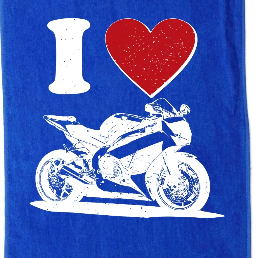 I Love Motorcycles Platinum Collection Golf Towel