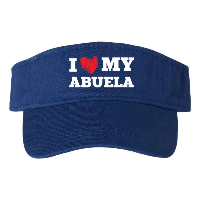 I Love My Abuela Favorite Family Member Valentines Gift Valucap Bio-Washed Visor