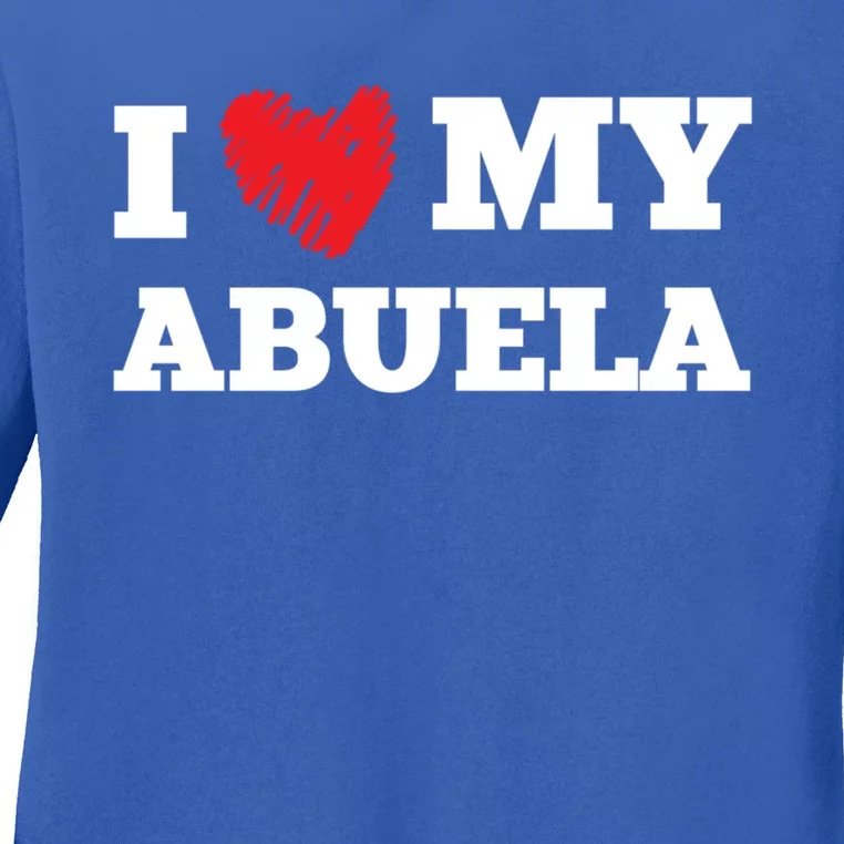 I Love My Abuela Favorite Family Member Valentines Gift Ladies Long Sleeve Shirt