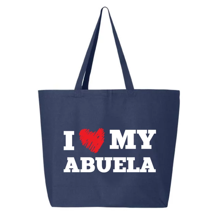 I Love My Abuela Favorite Family Member Valentines Gift 25L Jumbo Tote