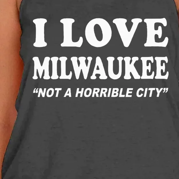 I Love Milwaukee Wisconsin Women's Knotted Racerback Tank