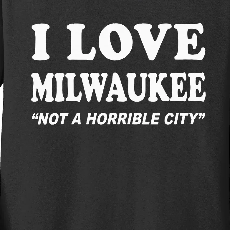 I Love Milwaukee Wisconsin Kids Long Sleeve Shirt