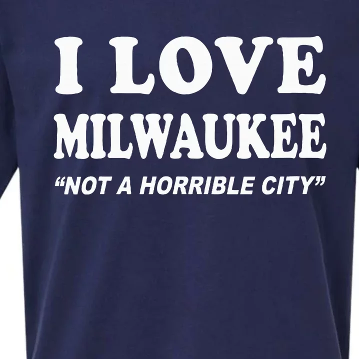 I Love Milwaukee Wisconsin Sueded Cloud Jersey T-Shirt