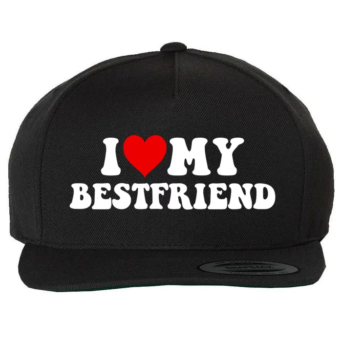 I Love My Bestfriend Best Friend Cute Gift Wool Snapback Cap