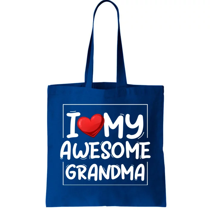 I Love My Awesome Grandma Valentines Day Matching Couple I Gift Tote Bag