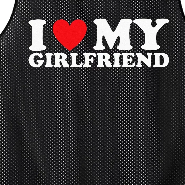 I Love My Girlfriend Mesh Reversible Basketball Jersey Tank