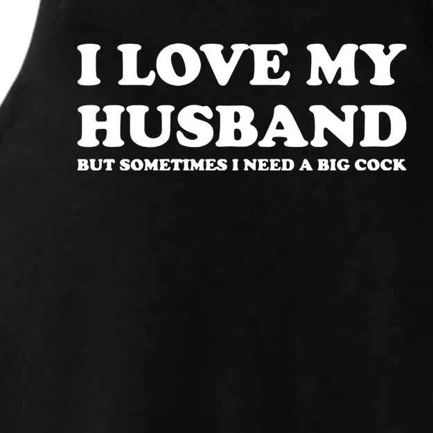 I Love My Husband Ladies Tri-Blend Wicking Tank