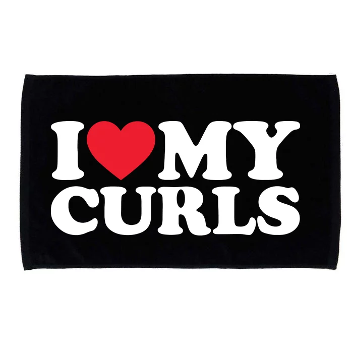 I Love My Curls Shirts I Heart My Curls Curly Hair Microfiber Hand Towel