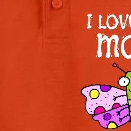 I Love My Mom Butterfly Gift Dry Zone Grid Performance Polo