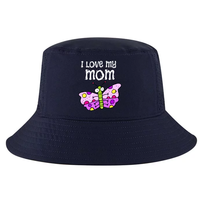 I Love My Mom Butterfly Gift Cool Comfort Performance Bucket Hat