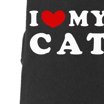 I Love My Cat Doggie 3-End Fleece Hoodie