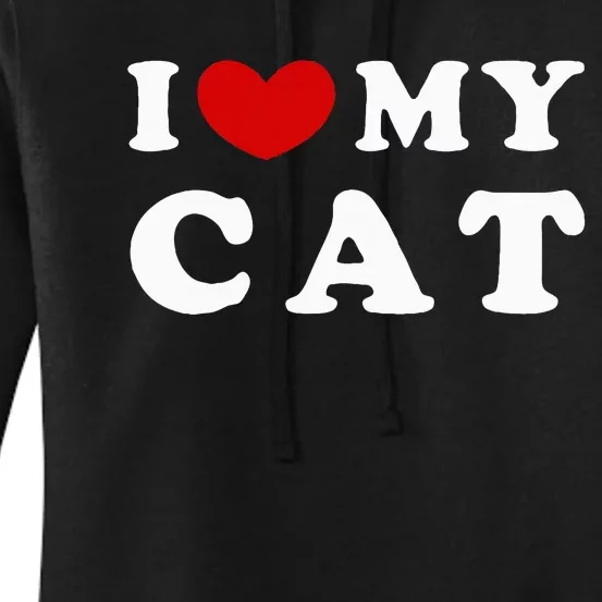 I Love My Cat Women's Pullover Hoodie