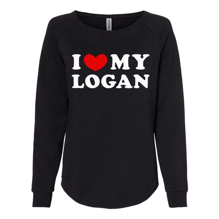 I Love My Logan Womens California Wash Sweatshirt