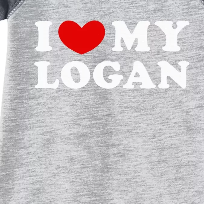 I Love My Logan Infant Baby Jersey Bodysuit