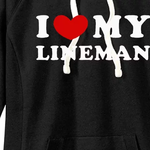 I Love My Lineman Women's Fleece Hoodie