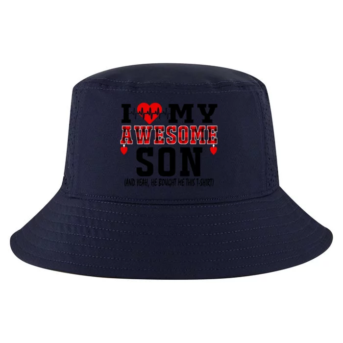 I Love My Awesome Son Is My Heartbeat Valentines Day Son Gift Cool Comfort Performance Bucket Hat