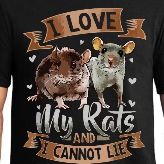 I Love My Rats I Cannot Lie Rat Mom Dad Heart Cute Rodent Pajama Set