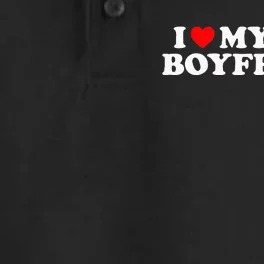 I Love My Hot Boyfriend I Heart My Hot Boyfriend Dry Zone Grid Performance Polo