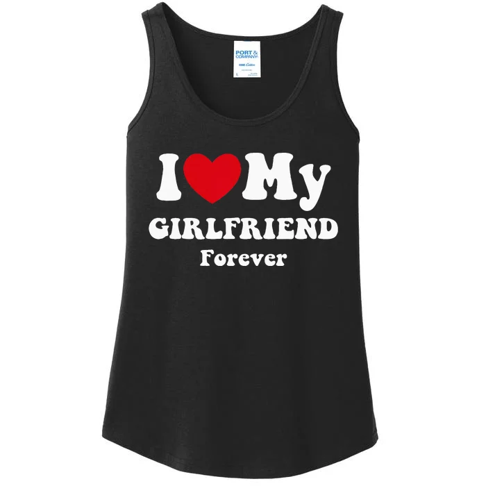 I Love My Girlfriend Ladies Essential Tank