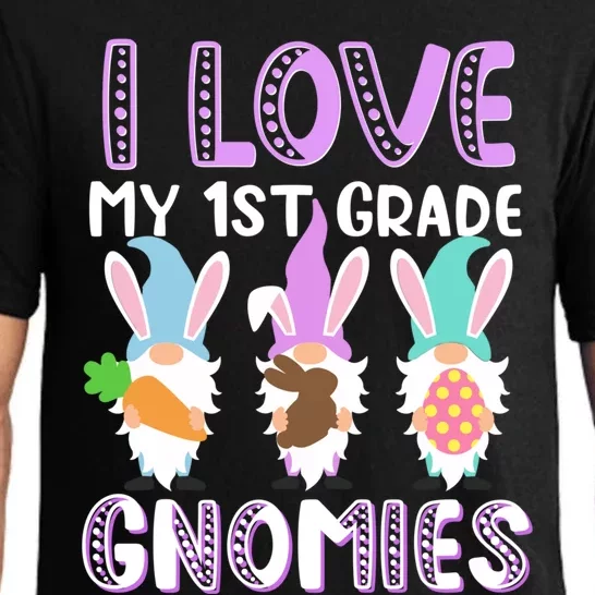 I Love My 1st Grade Gnomies Easter Teacher Gnome Gift Pajama Set