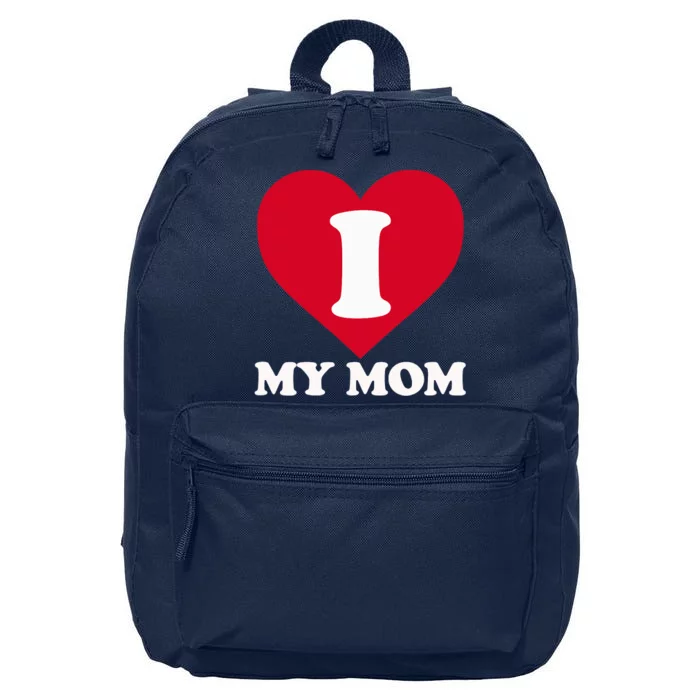 I Love My Mom A Gift For To Show Our Super Heroine Our Love 16 in Basic Backpack