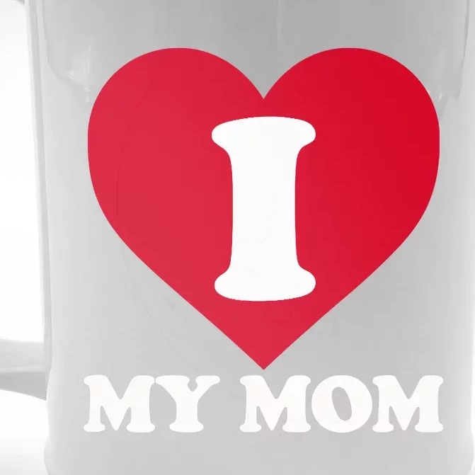 I Love My Mom A Gift For To Show Our Super Heroine Our Love Front & Back Beer Stein