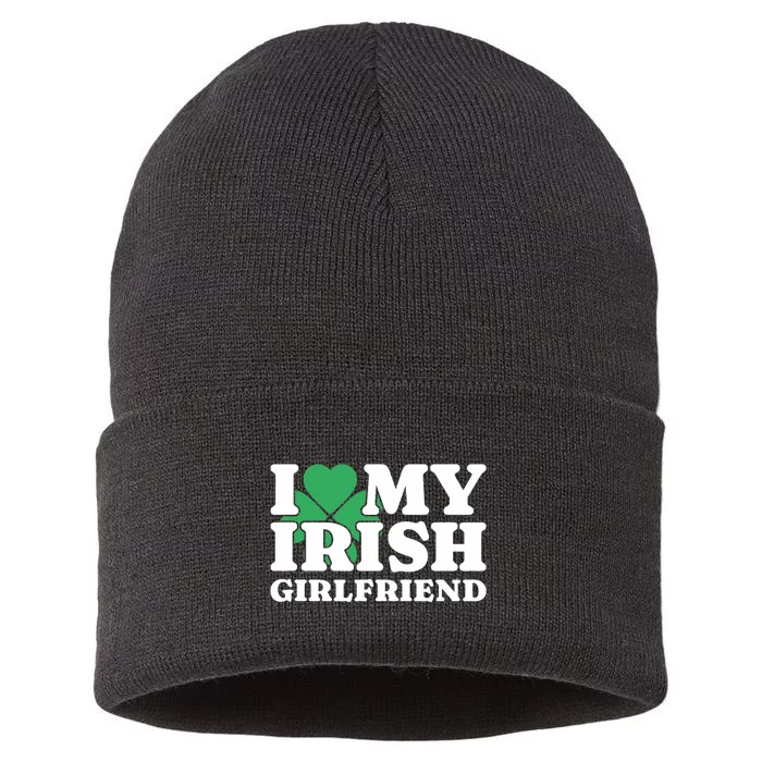 I Love My Irish Girlfriend. I Heart My Irish Girlfriend Gf Sustainable Knit Beanie