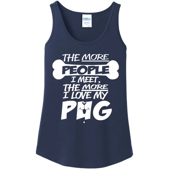 I Love My Pug Ladies Essential Tank