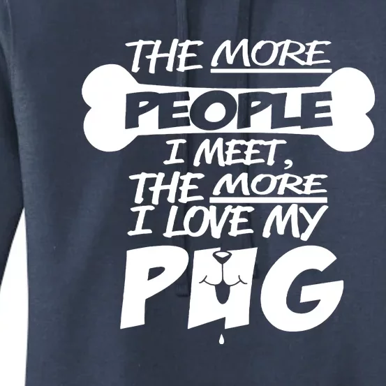 I Love My Pug Women's Pullover Hoodie