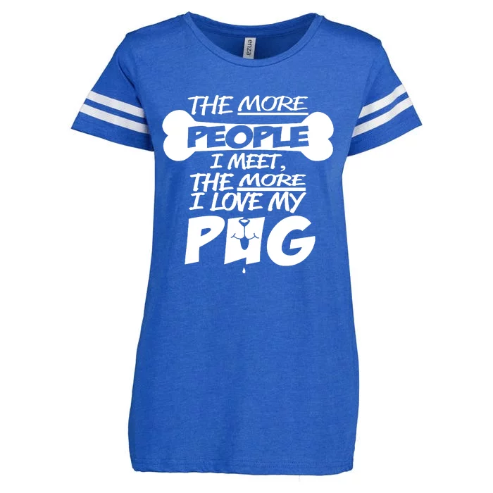 I Love My Pug Enza Ladies Jersey Football T-Shirt