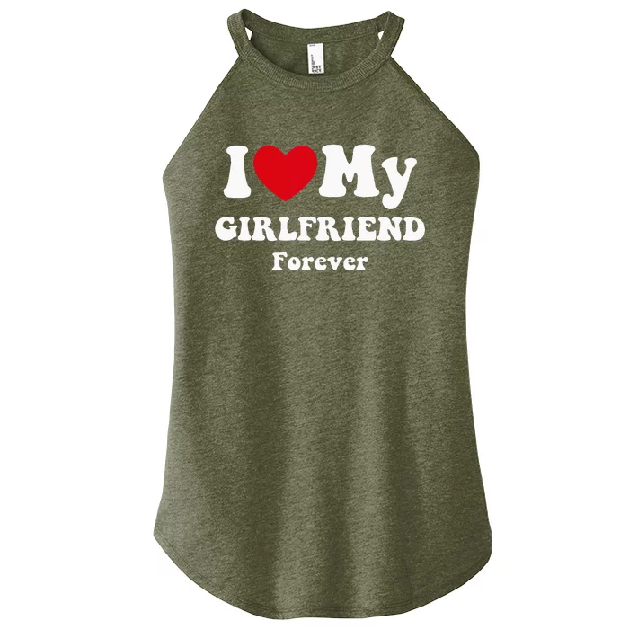 I Love My Girlfriend Women’s Perfect Tri Rocker Tank