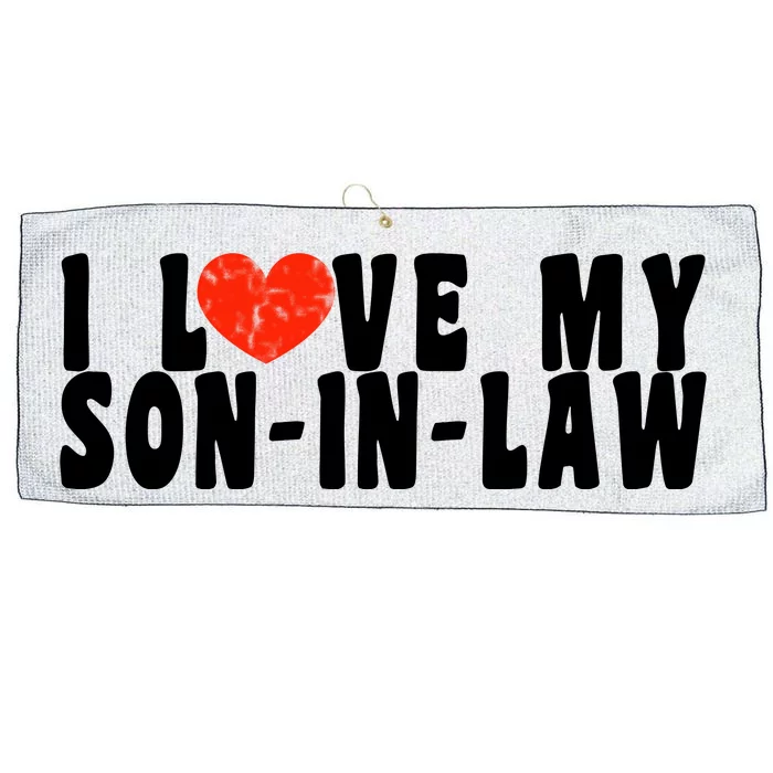 I Love My SonInLaw Large Microfiber Waffle Golf Towel