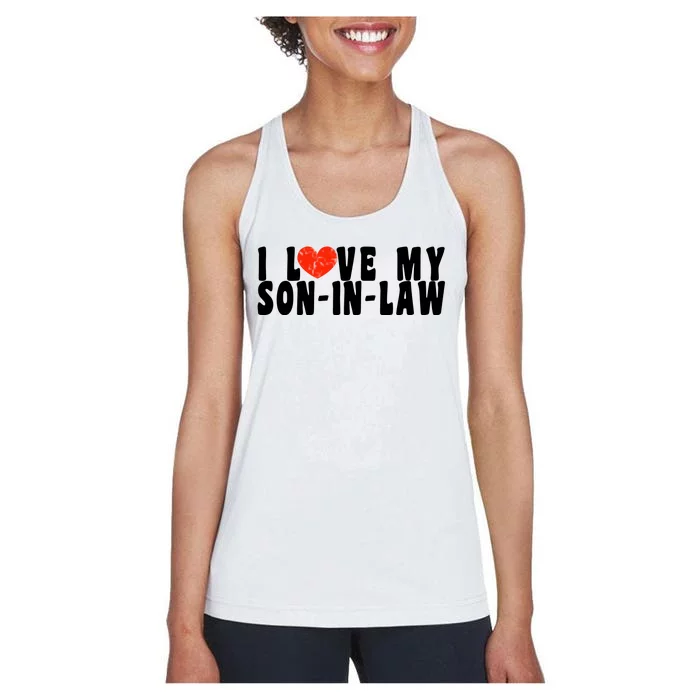 I Love My SonInLaw Women's Racerback Tank