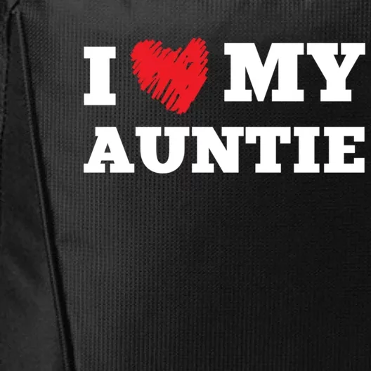 I Love My Auntie Favorite Family Member Valentines Aunt Meaningful Gift City Backpack