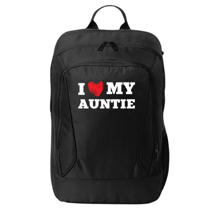 I Love My Auntie Favorite Family Member Valentines Aunt Meaningful Gift City Backpack