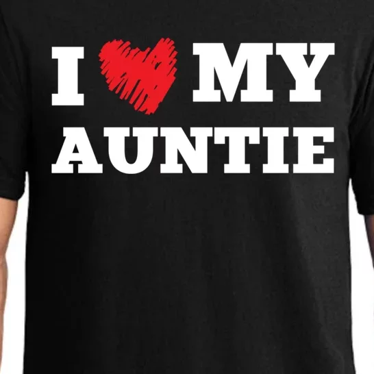 I Love My Auntie Favorite Family Member Valentines Aunt Meaningful Gift Pajama Set