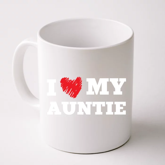 I Love My Auntie Favorite Family Member Valentines Aunt Meaningful Gift Front & Back Coffee Mug