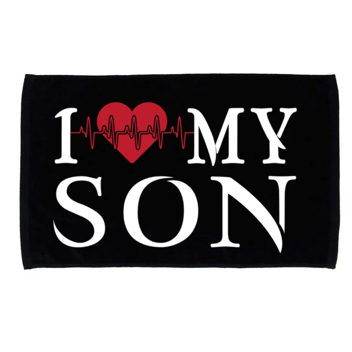 I Love My Son Is My Heartbeat For Valentines Day Christmas Cute Gift Microfiber Hand Towel