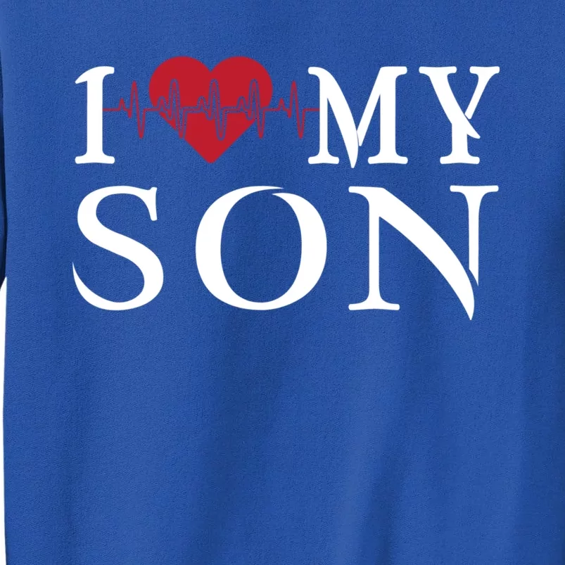 I Love My Son Is My Heartbeat For Valentines Day Christmas Cute Gift Tall Sweatshirt